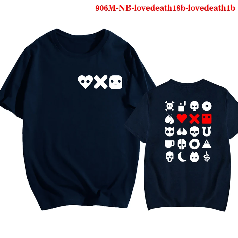 

Women Tshirt Love Death Robots Print T-shirt Female Casual Tops Girls Short Sleeve Woman T-shirt Men Clothing T Shirts Harajuku