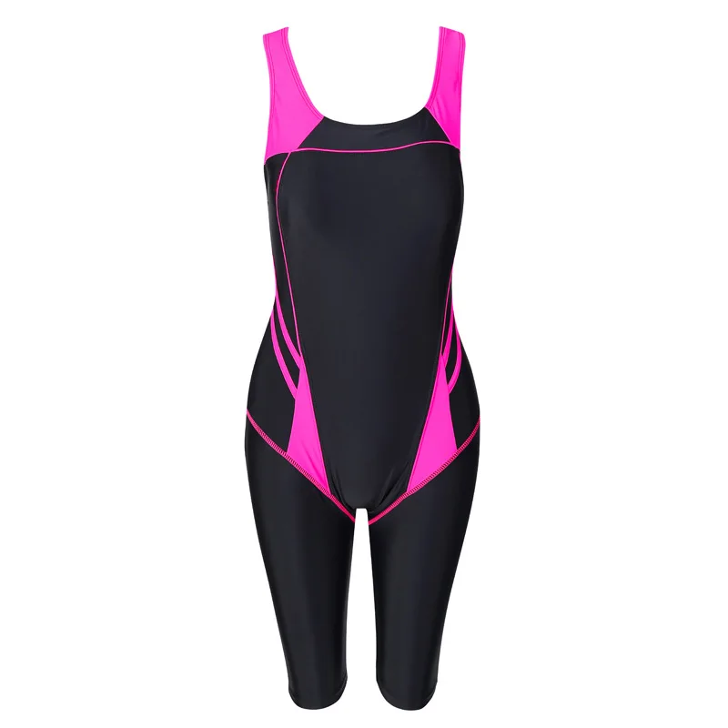 

New one-piece sports professional swimsuit women's pants swimming team plus size competition suit swimsuit