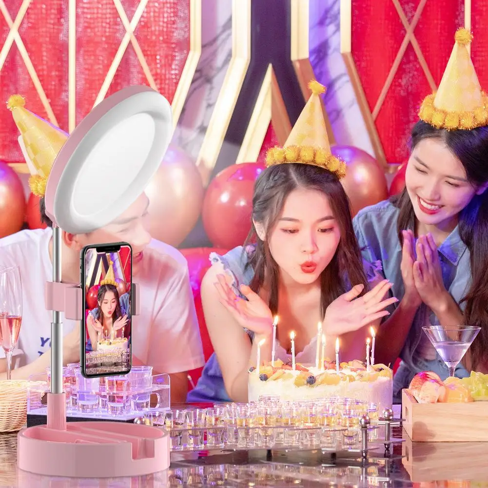 Светодиодный светильник с подставкой и держателем для телефона Регулируемый