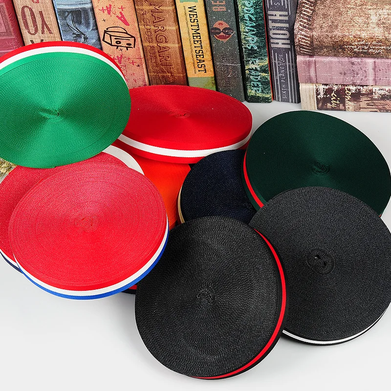 50 ярдов разноцветная полосатая лента для триппинга саржевая аксессуары текстиля