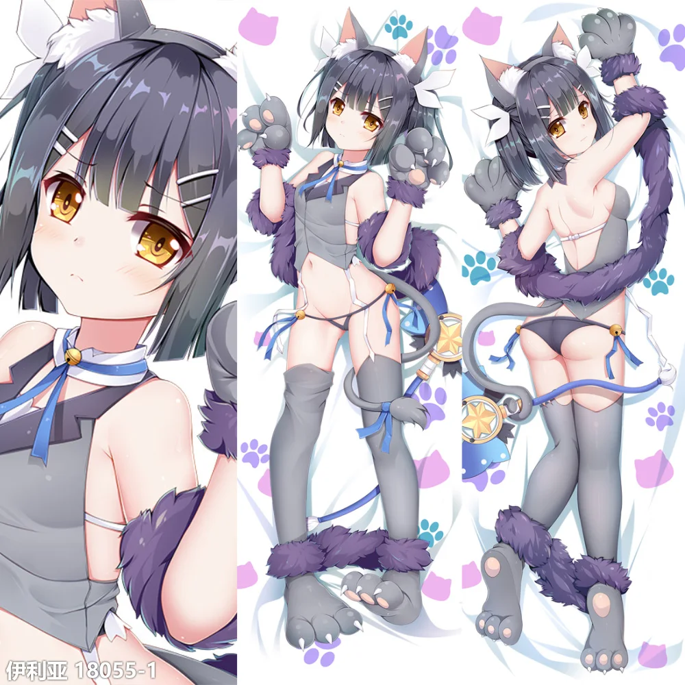 

Аниме Волшебная девушка кошачьи уши судьба/kaleid liner Dakimakura обнимающая подушка для тела чехол искусственная длинная наволочка постельное бель...