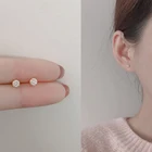 Серьги-гвоздики для женщин Простые и милые циркониевые женские серьги-гвоздики модные ювелирные изделия оптом
