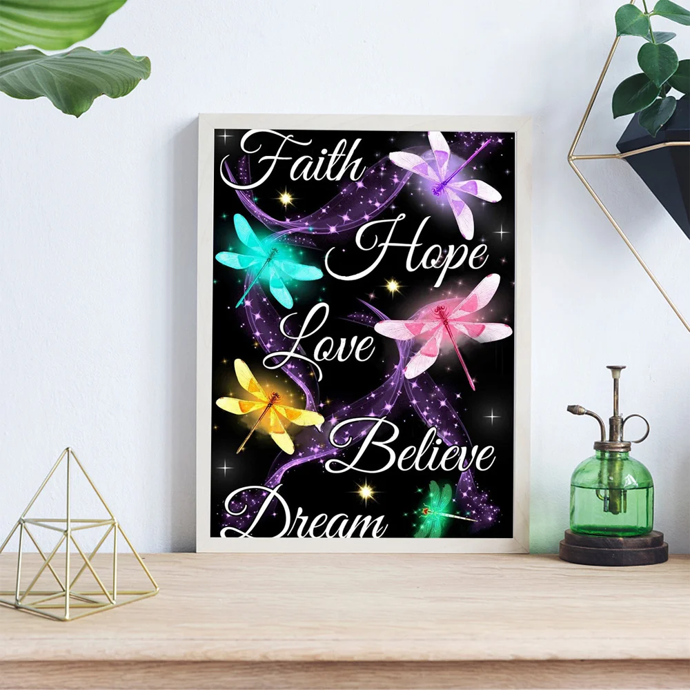 Набор для алмазной живописи со стрекозой комплект вышивки крестиком с