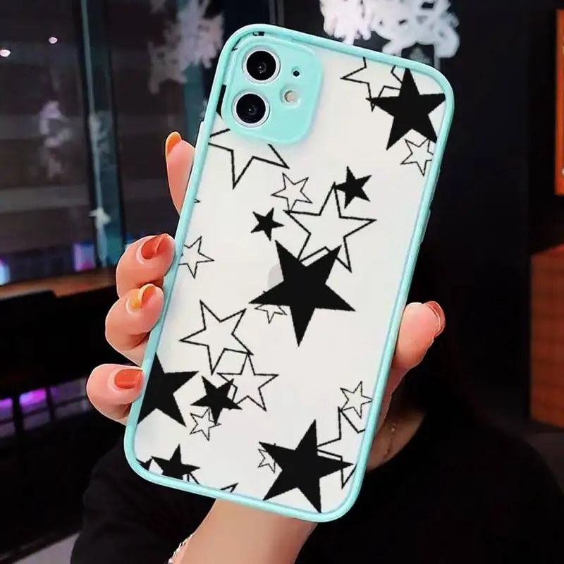 

Simple design pattern cartoon Phone Cases matte transparent For iphone 7 8 11 12 plus mini x xs xr pro max cover