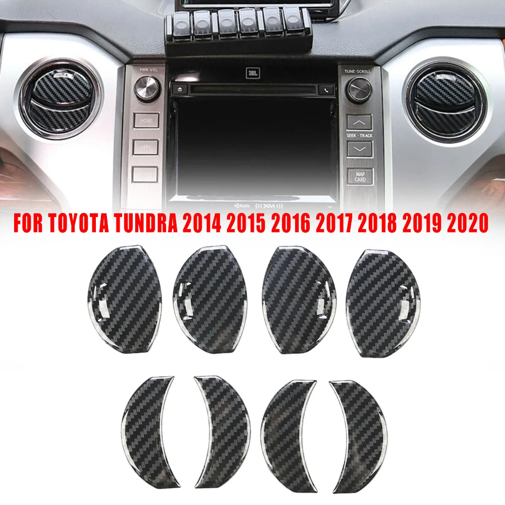 

Carbon Grain Overlay Cover Air Vent Exhaust Outlet Trim Car Front Decoration Accessories