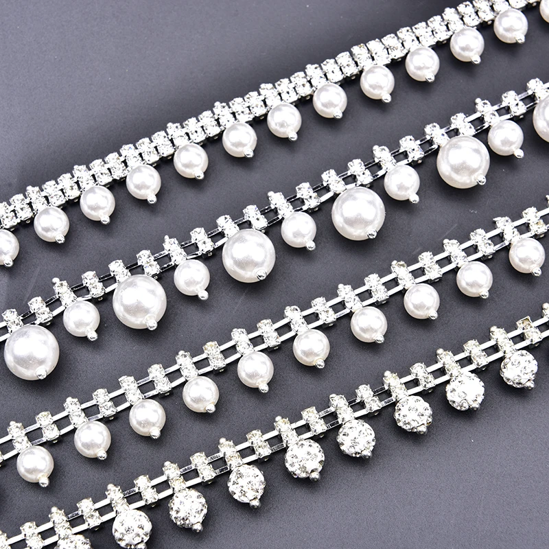 Высококачественные модные свадебные жемчужные кисточки 1 ярд отделка