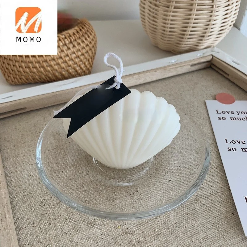 

Simple High-End Home Decoration Handmade Shell Candle Cute Niche Home Decoration Photography Props Wax Warmer Candle