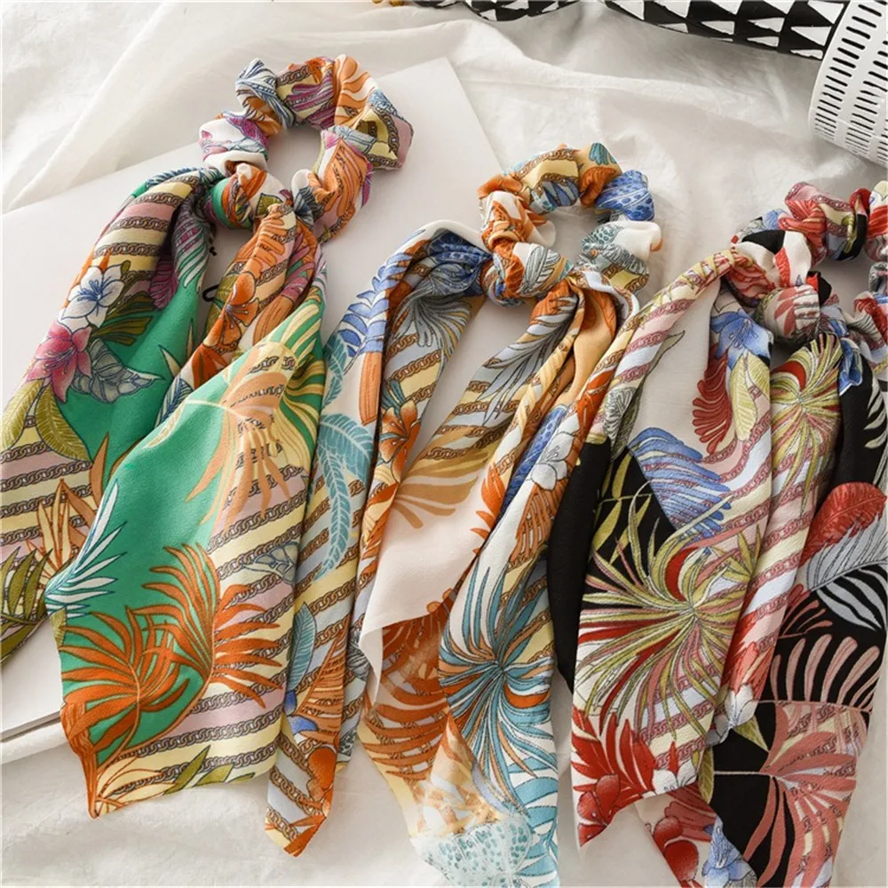 Модный стильный шарф для хвоста эластичная резинка волос женщин резинки с бантом