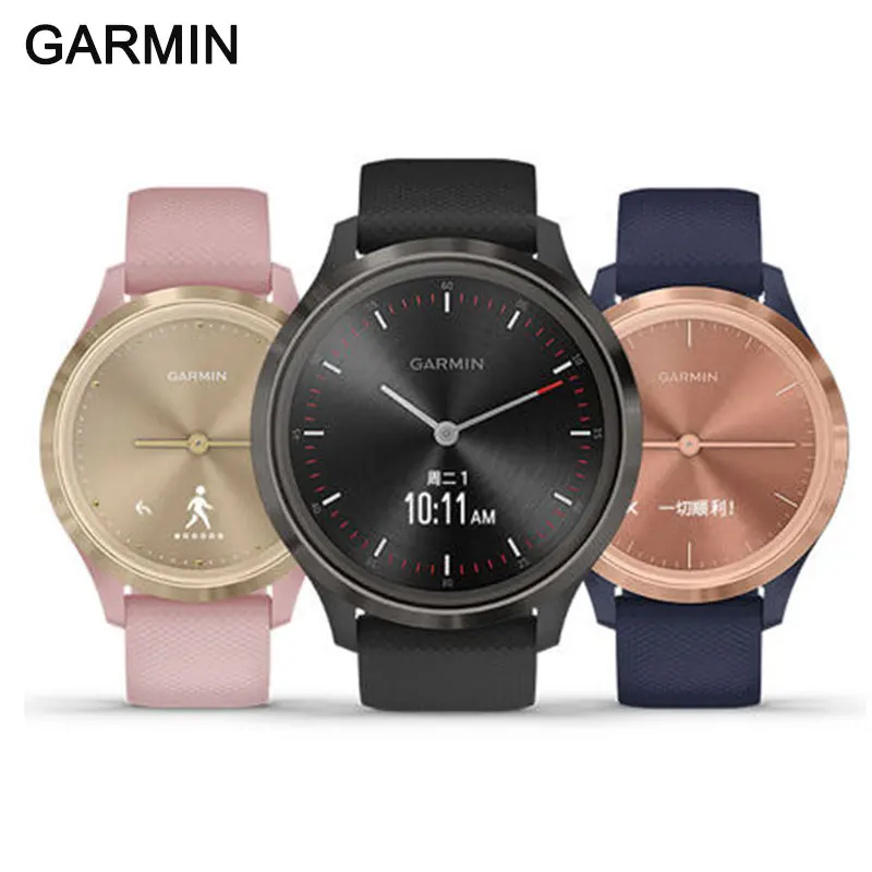 

Женские гибридные умные часы Garmin move 3, умные часы с реалистичными ручками и скрытым сенсорным экраном, пульсометр