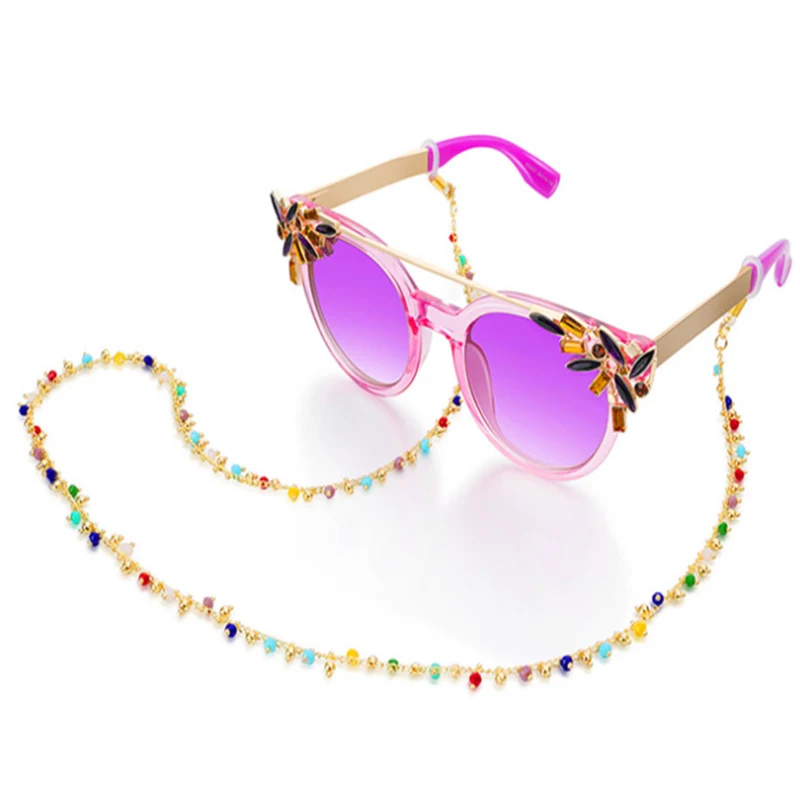 Цепочка для очков девочек модные цепочки силиконовые очки ремешок