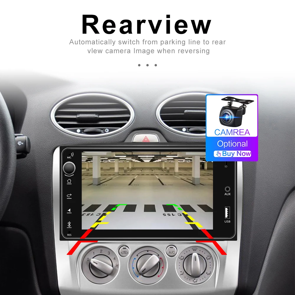 AMPrime 2 Din Автомобильная Радио " мультимедиа для Toyota Corolla авто стерео Android/IOS Авторадио MirrorLink Bluetooth USB TF FM камера