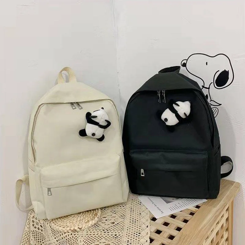 Модный женский рюкзак из мягкой ткани красивый стильный школьный для девочек