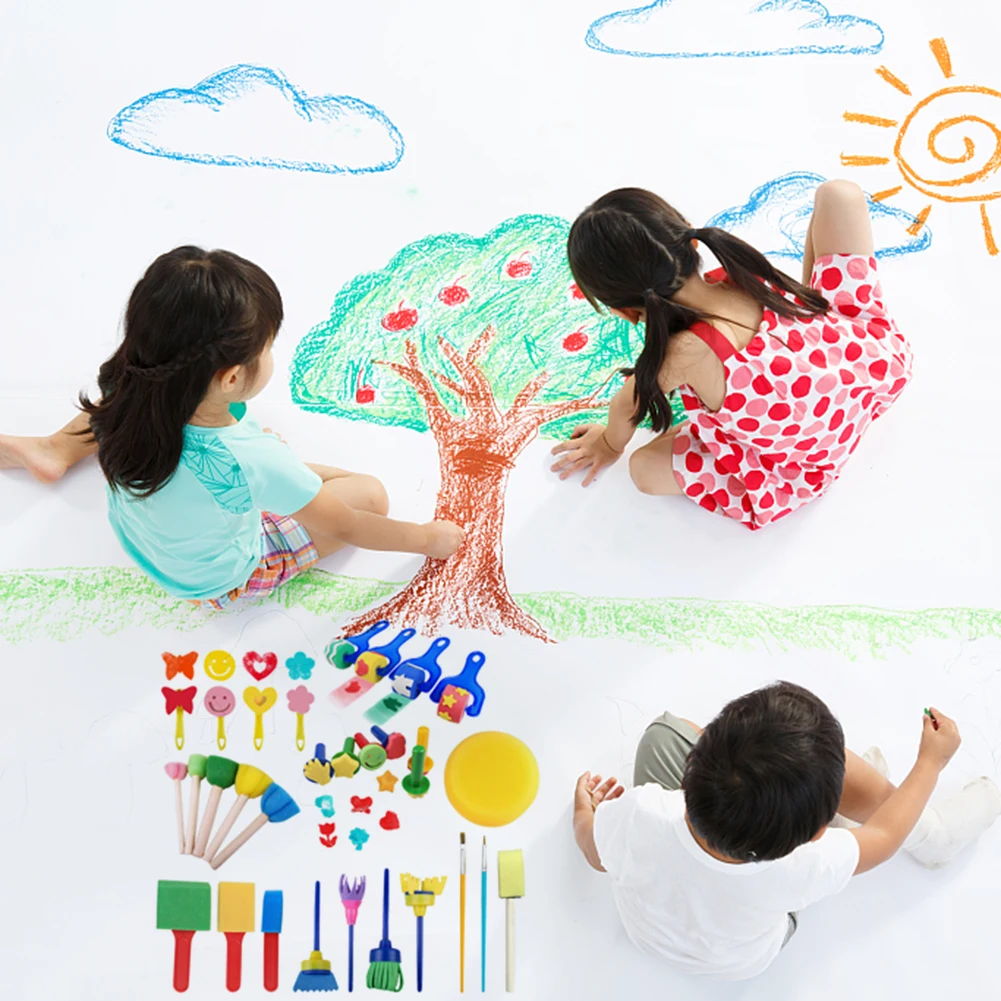 Многоразовый безопасный губчатый валик для рисования сделай сам 30 шт. набор