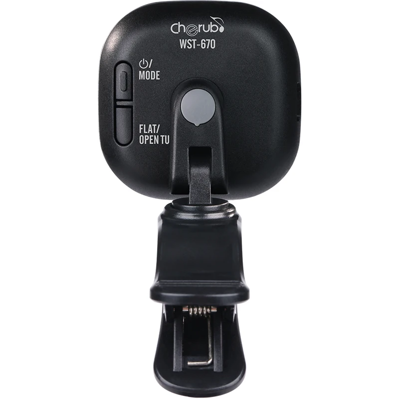 Тюнер для гитары Cherub WST-670 вращающийся перезаряжаемый тюнер с зажимом ЖК-дисплей