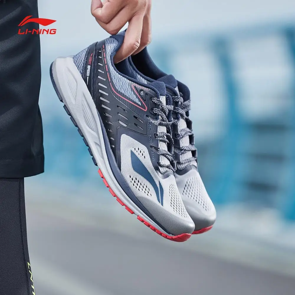 Li Ning мужские кроссовки для пробежки с подушкой спортивные дышащие удобные