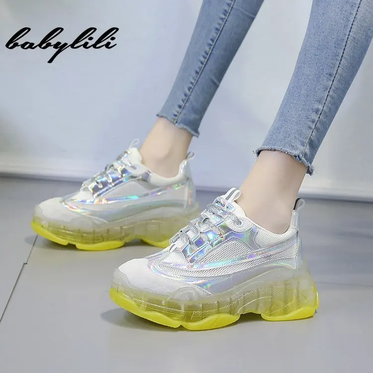 Женские массивные кроссовки вулканизированные женские модные кружевная корзина