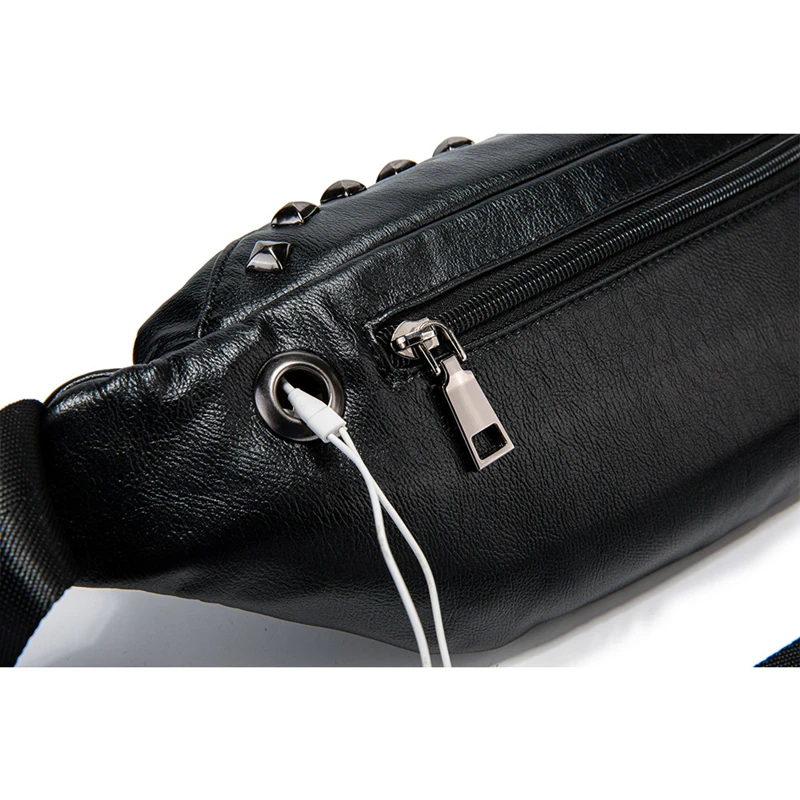 

Anime Cartoon Waist Pack Unisex Zipper Waist Bag Men Chest Bag Waterproof PU Leather Belt Bag Fashion Fanny Pack