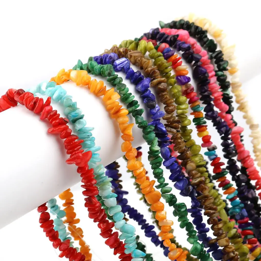 

1Strand Shell Loose Beads Irregular Dyed Natural Spacer Jewelry Findings Beads For Necklce Bracelet Accessories DIY 12x8mm-5x4mm