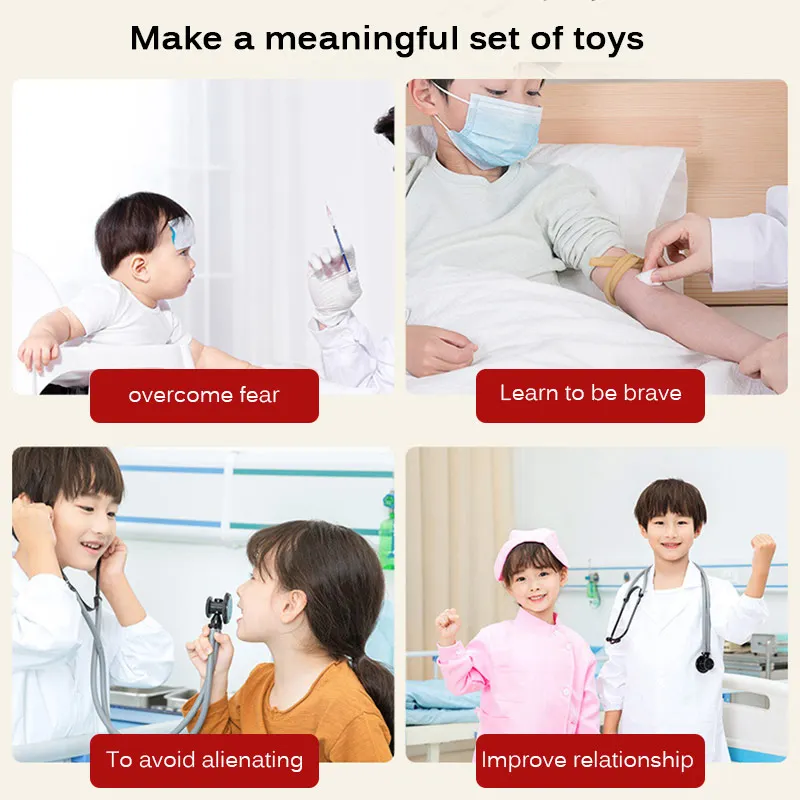 Набор детских докторских игрушек комплект для ролевых игр инъекции стетоскопа