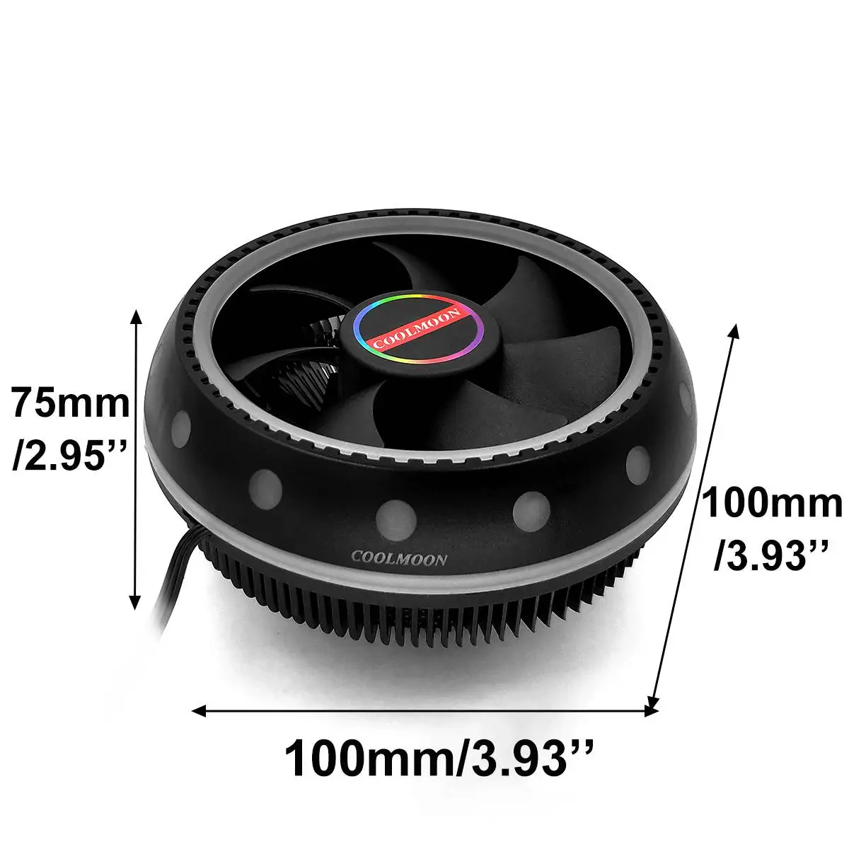 Алюминий 3 Pin Процессор радиатор RGB теплоотвод бесшумный ПК Процессор Охлаждающий радиатор вентилятора вентилятор для Intel LGA/115X/775/1366/AM3/AM4