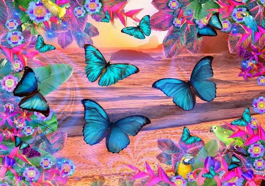 

Jmine Div 5D Butterfly Flower Full Diamond Painting cross stitch kits art High Quality Floral 3D paint by diamonds