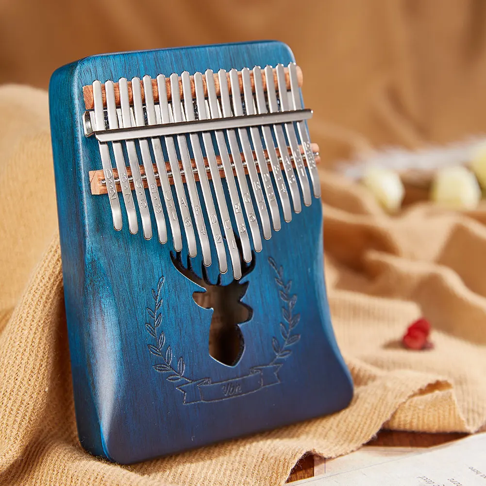

17 Keys Deer Design Kalimba Musical Instrument Acacia Thumb Piano for Beginner Quality Musical Instrumentos Musicales