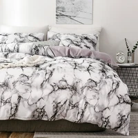 marble nordic bed linen 2 people white euro bedding sets luxury single double duvet cover set twin queen king size bedding sets