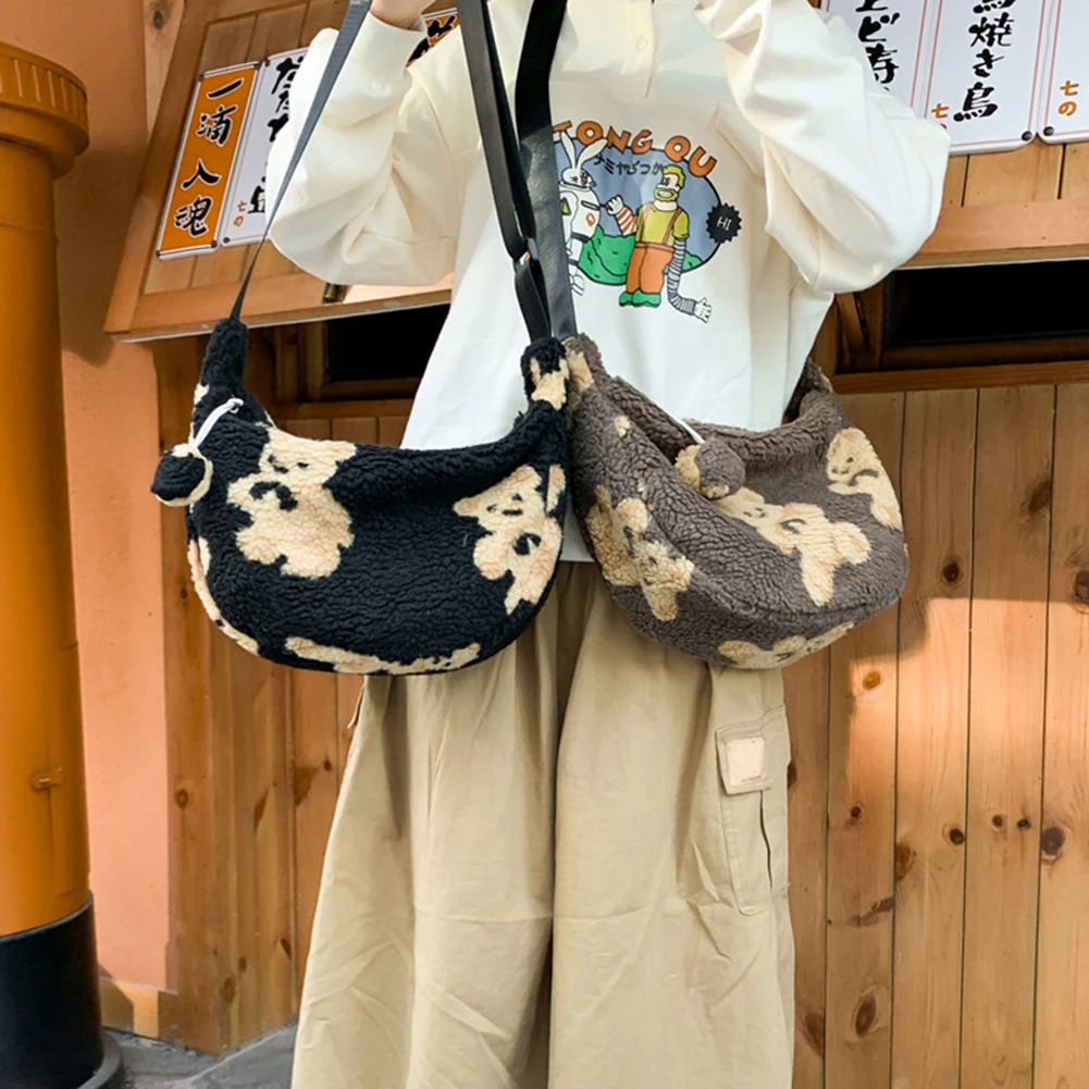 

Зимняя новая модная сумка на плечо, женская сумка, плюшевая сумка, сумка-мессенджер, мягкая теплая меховая сумка через плечо для женщин 2020