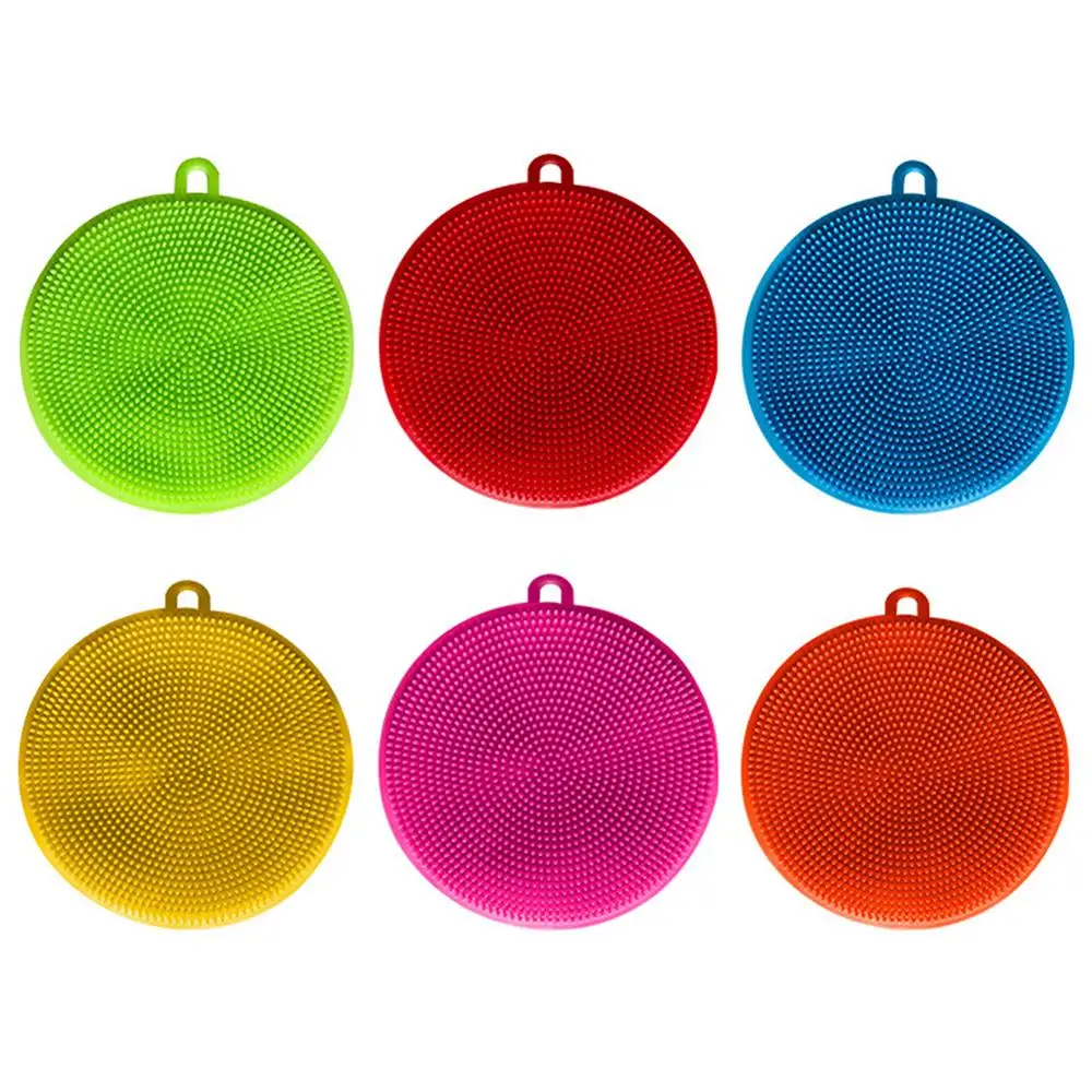 Кухня Кисть Силиконовая щетка для мытья посуды миска кастрюля мыть щетки чистки