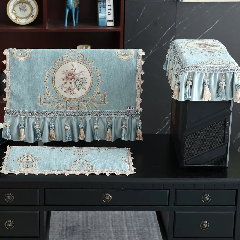 

Европейская скатерть для компьютера, многофункциональный чехол с ЖК-монитором и клавиатурой для стиральной машины, микроволновой печи, LA592