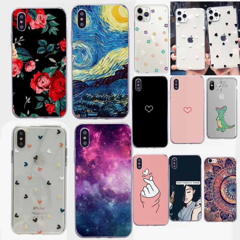 Мультяшный Милый Забавный чехол для iphone XS Max XR X 10 телефона 8 Plus 7 6 6S 5 5S SE 2 2020 из ТПУ