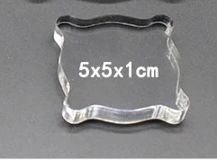 5x5x1cm 1 шт. прозрачные штампы акриловый блок для прозрачных штампов акриловая подкладка DIY Скрапбукинг инструменты для украшения - Цвет: 5x5x1cm
