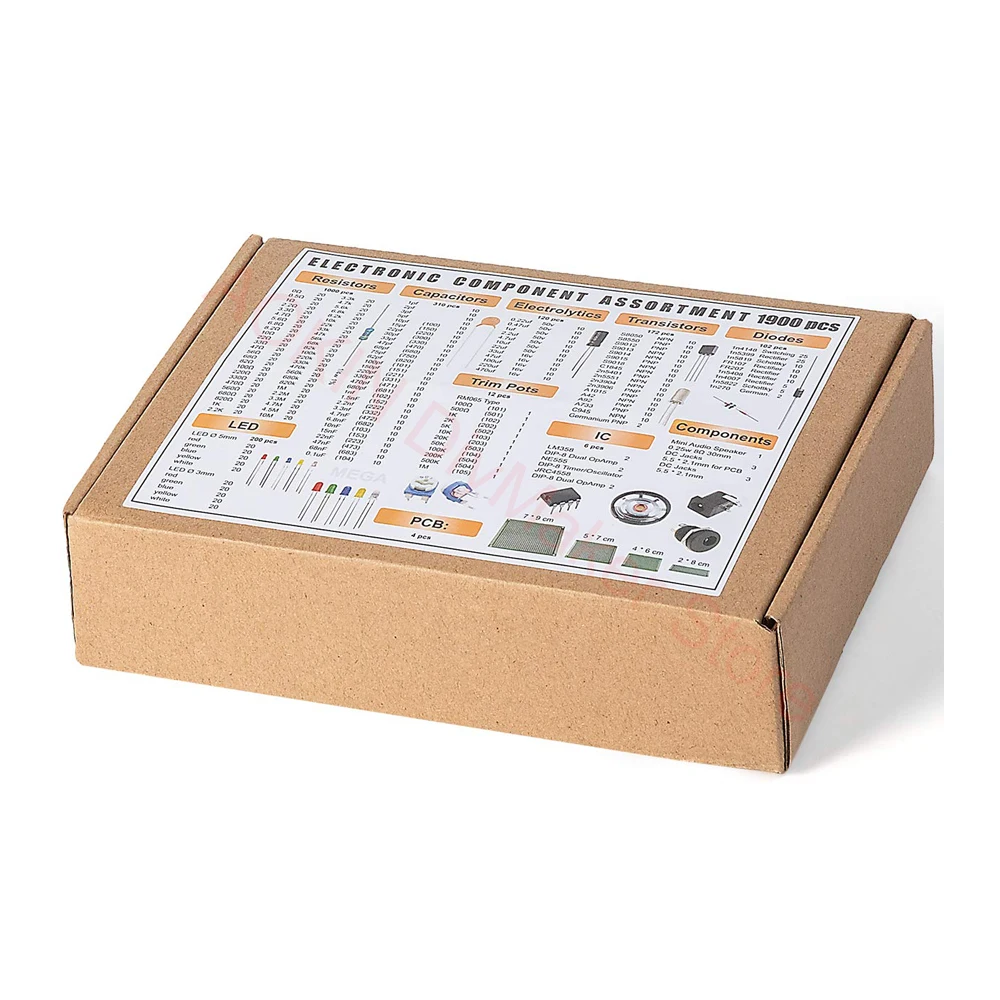 Набор компонентов для электроники Mega в ассортименте конденсаторы резисторы