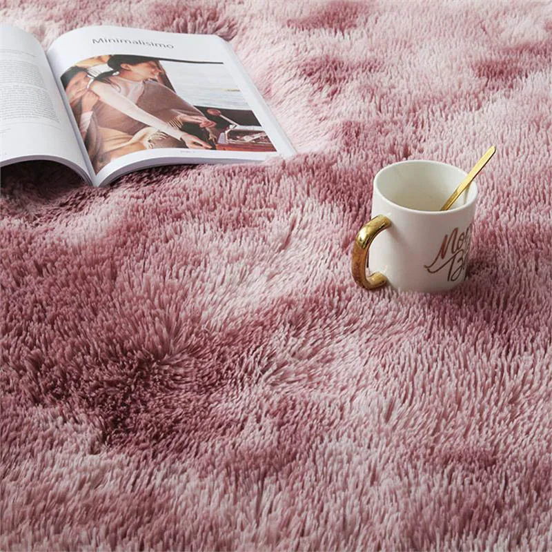 Современные гостиной зала Пушистый Ковер салон фойе лохматый коврик для детской