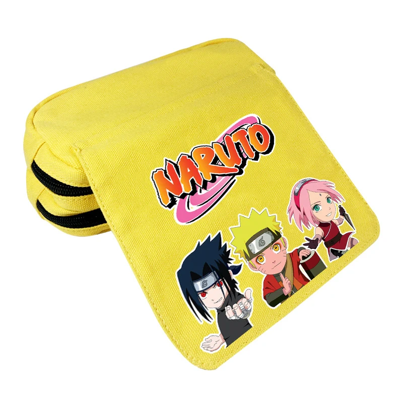 Чехол для карандаша с рисунком Наруто 2021 школьный мультяшный черный чехол