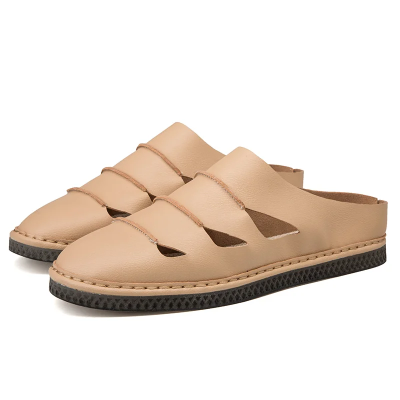 Piel sandalhas de sandalias Удобные мужские сандалии Вьетнамки Шлепанцы Большие размеры