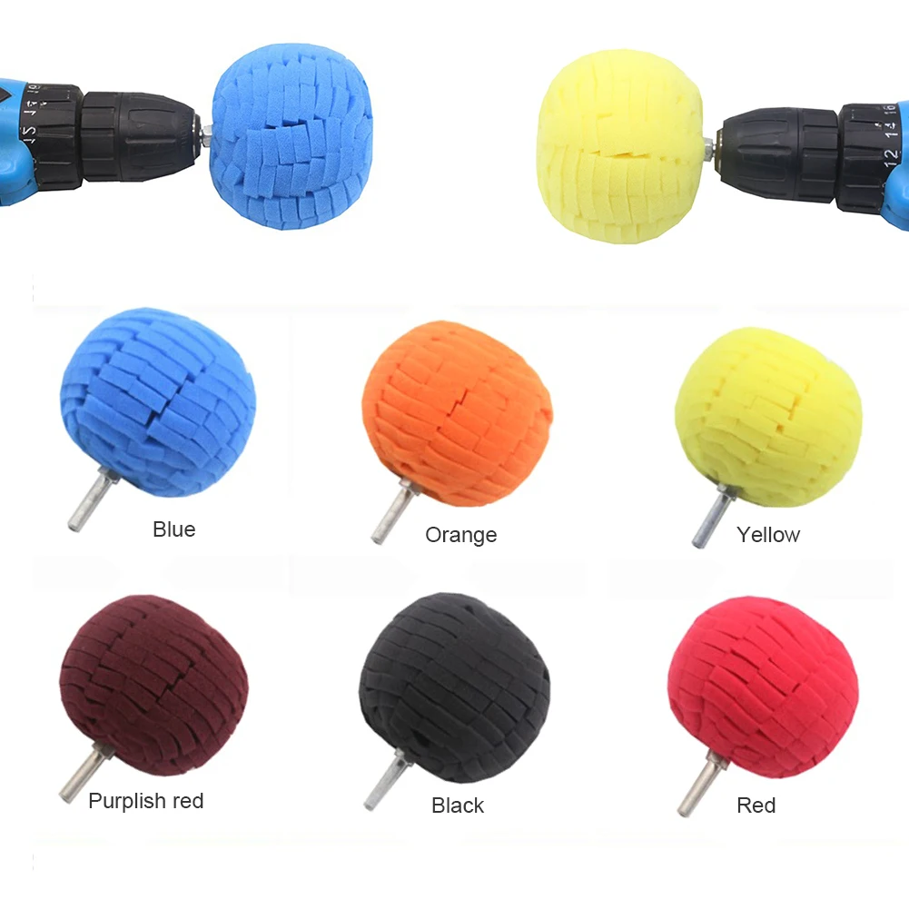 

2pcs Car Polishing Waxing Sponge 80mm Motorcycle Gasket Maintenance Polishing Ball Random Color Beauty Tools Auto Accessories