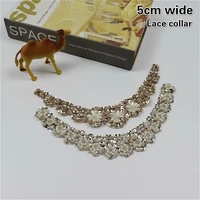 fashion beaded sequin lace collar ladies trend costume clothes underwear shiny decals high end champagne gold sexy decoration