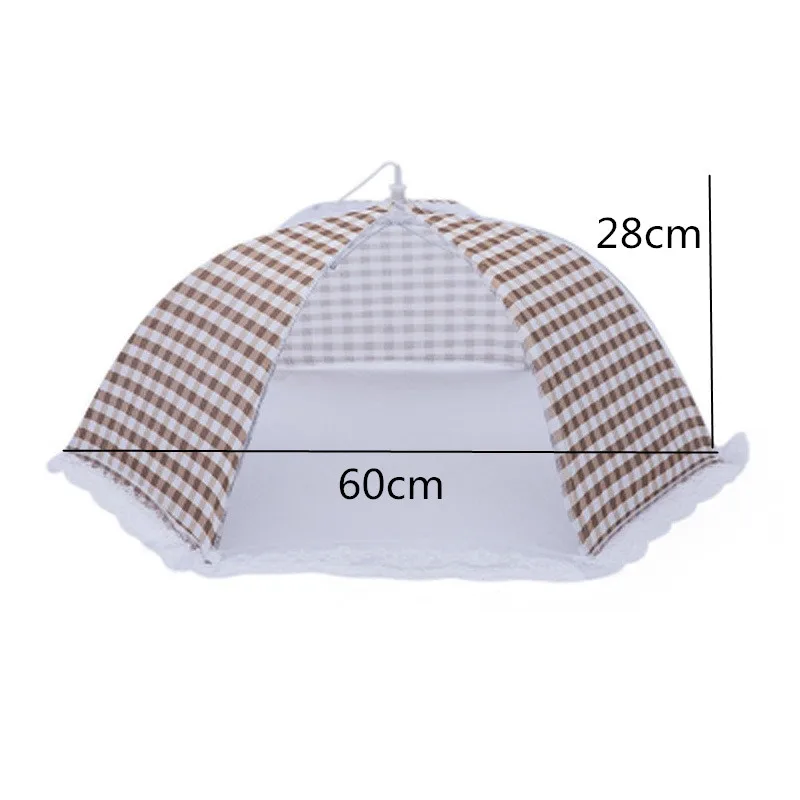 coffee 18 inch Hoomall 1 шт., кухонные складные сетчатые крышки для еды, анти-муха, москитный зонтик, гигиеническая сетка, Стильная крышка для еды, принадлежности для барбекю, пикника, кухонные принадлежности - Цвет: coffee 18 inch