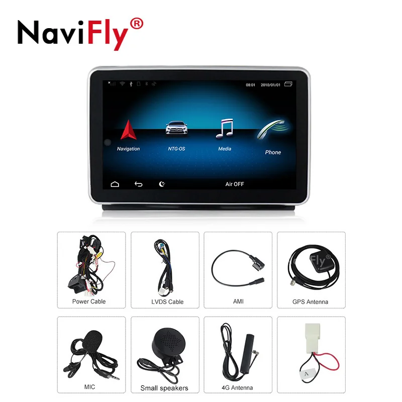 NaviFly 8 Гб 128 ГБ Android Автомобильная Мультимедийная система для Benz ML W166/GL X166 ML320 ML350 ML400