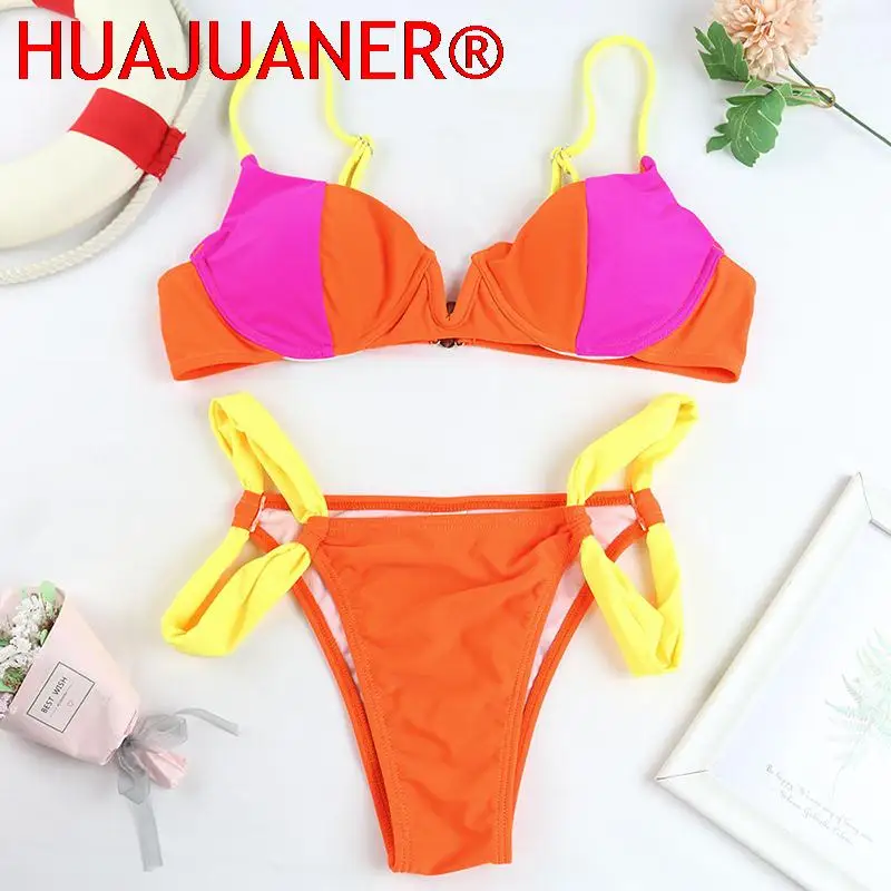 Бикини пуш-ап новинка 2021 сексуальный купальник для женщин в стиле пэчворк