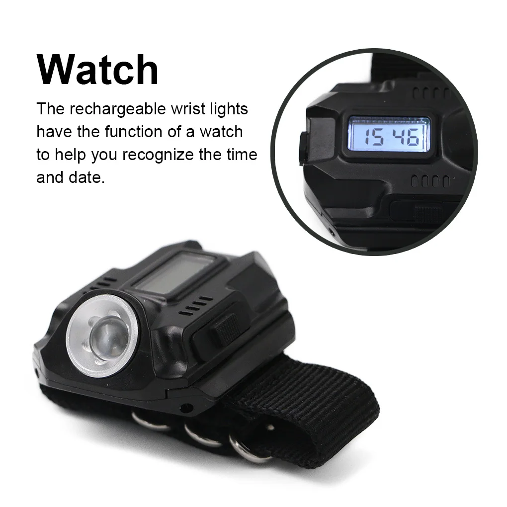 

Wrist Light LED Flashlight ABS Accessory Charging Rechargeable Portable Lantern Electronics Torch Outdoor Tool