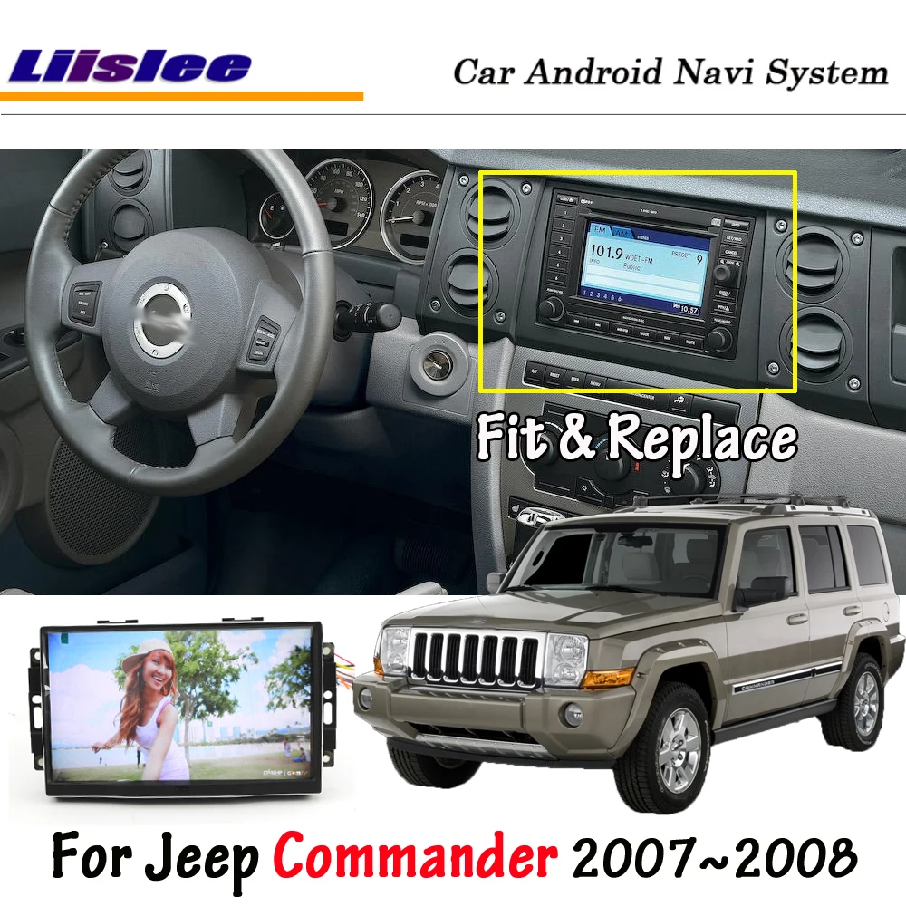 Liislee автомобиль Android 8,0 для Jeep Commander 2007~ 2008 стерео радио Carplay экран видео gps навигация Мультимедиа без DVD плеера