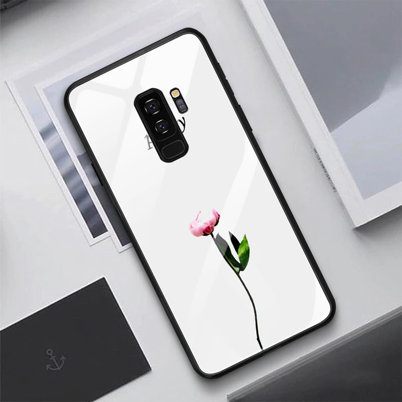 Чехол для телефона из закаленного стекла для Samaung Galaxy S9 S8 Plus Note 8 чехол с узором для Samaung S9 S8 Plus Note 8 чехлы из ТПУ с мягкими краями - Цвет: 06