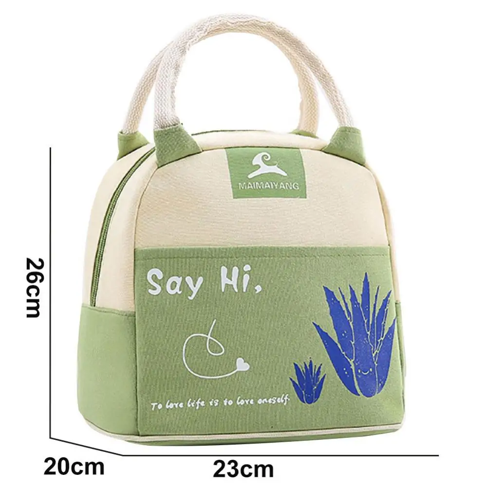 

Cactus Print Thermal Heat Insulated Aluminum Foil Food Pouch Bento Lunch Bag