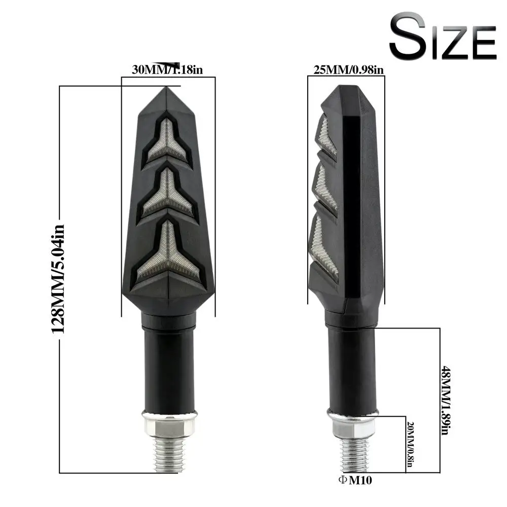 

2pcs Motorcycle Accessories Modified Universal Flow Mode Led 2-color Turn Signal