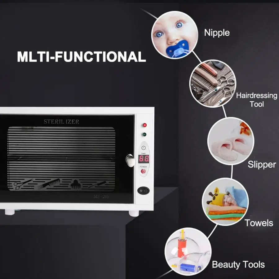 

Double Layers UV Ozone Sterilizer Cabinet Drawer Nail Beauty Salon Spa Tools Disinfecting ABS Nail Art Equipment Sterilizer l