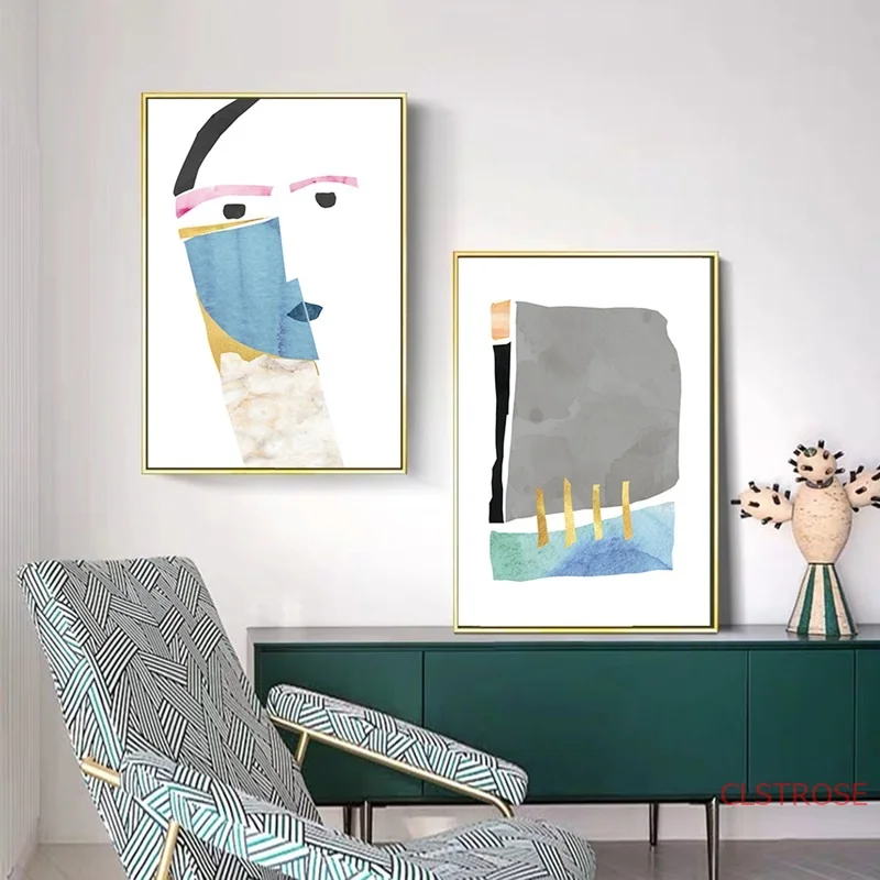 Скандинавские минималистичные абстрактные постеры и принты геометрический