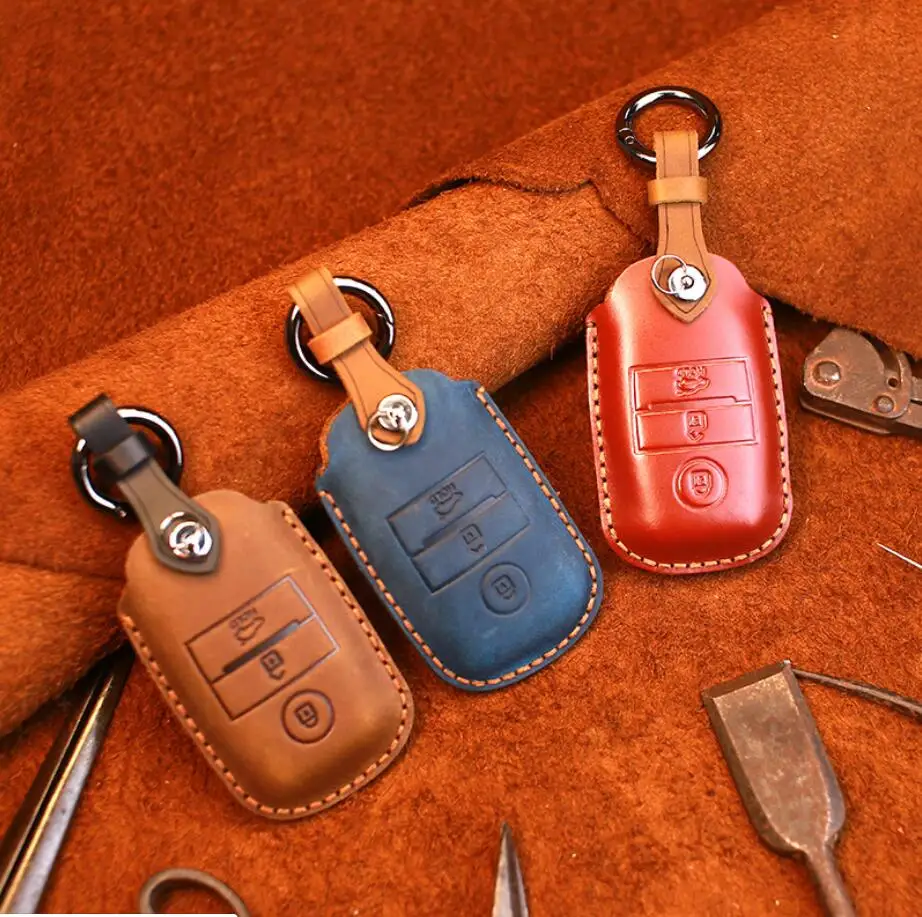 Высококачественный автомобильный чехол ручной работы из натуральной кожи