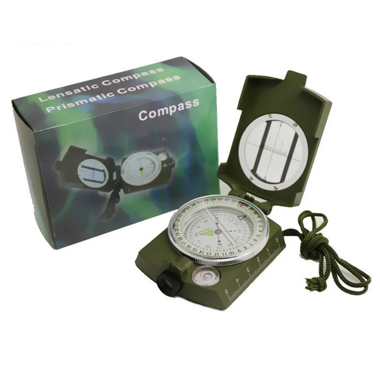 

Camping Hiking Pocket Compass Waterproof Shockproof High Presicion Navigation Compass Fluorescent Lensatic Sighting Compass